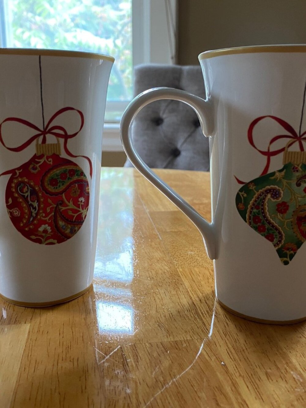 Tall Christmas mugs